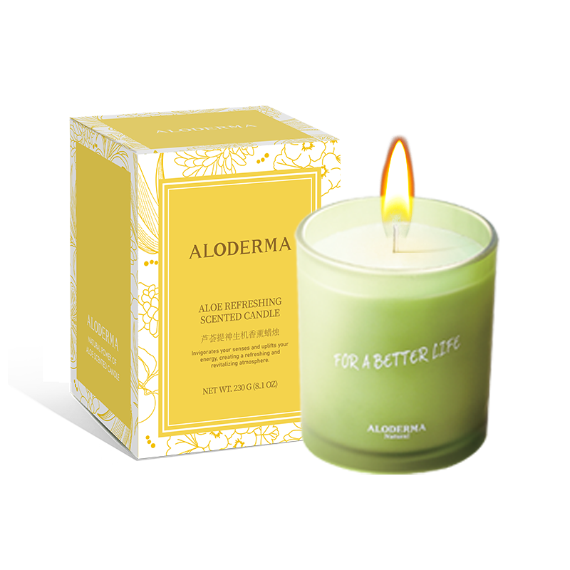 Aloe Calming Scented Candle (Green)