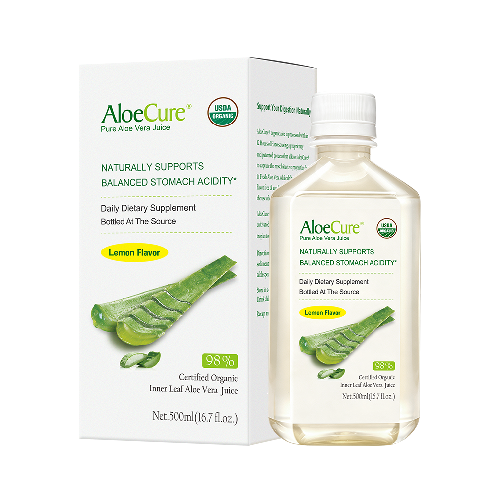 Pure Aloe Vera Juice（Lemon Flavor）Organic Certified