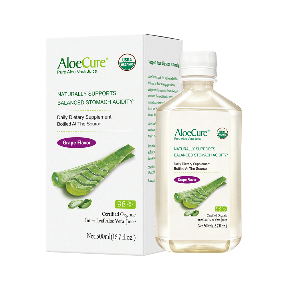 Pure Aloe Vera Juice（Grape Flavor）Organic Certified